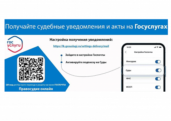 Нижегородцы могут получать судебные электронные письма на портале «Госуслуги»